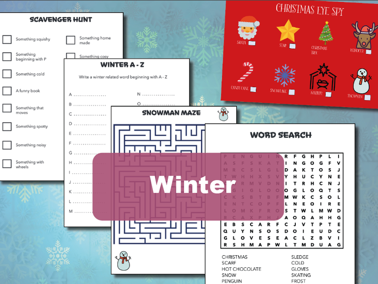 Free winter printables for kids