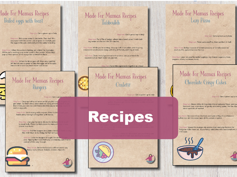 Free recipe cards printables for kids