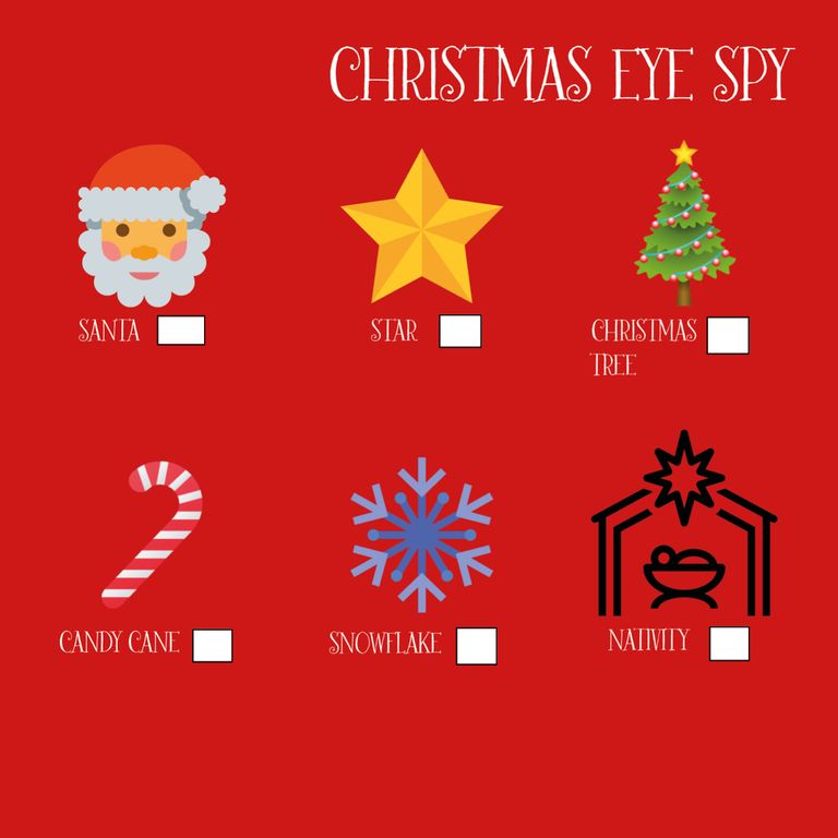 christmas eye spy for kids. Free printable