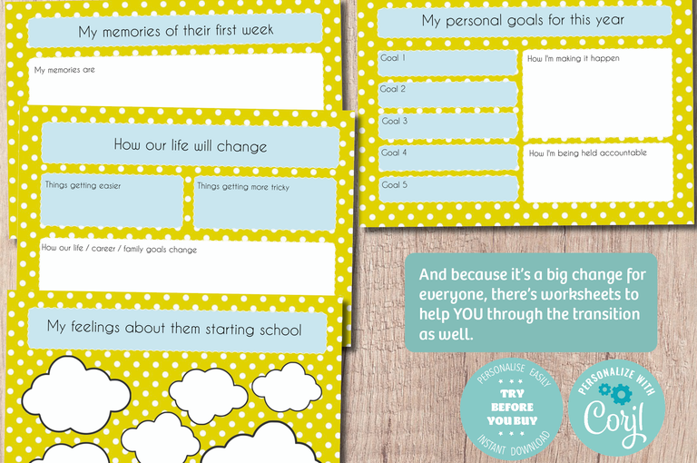 Starting School Worksheets