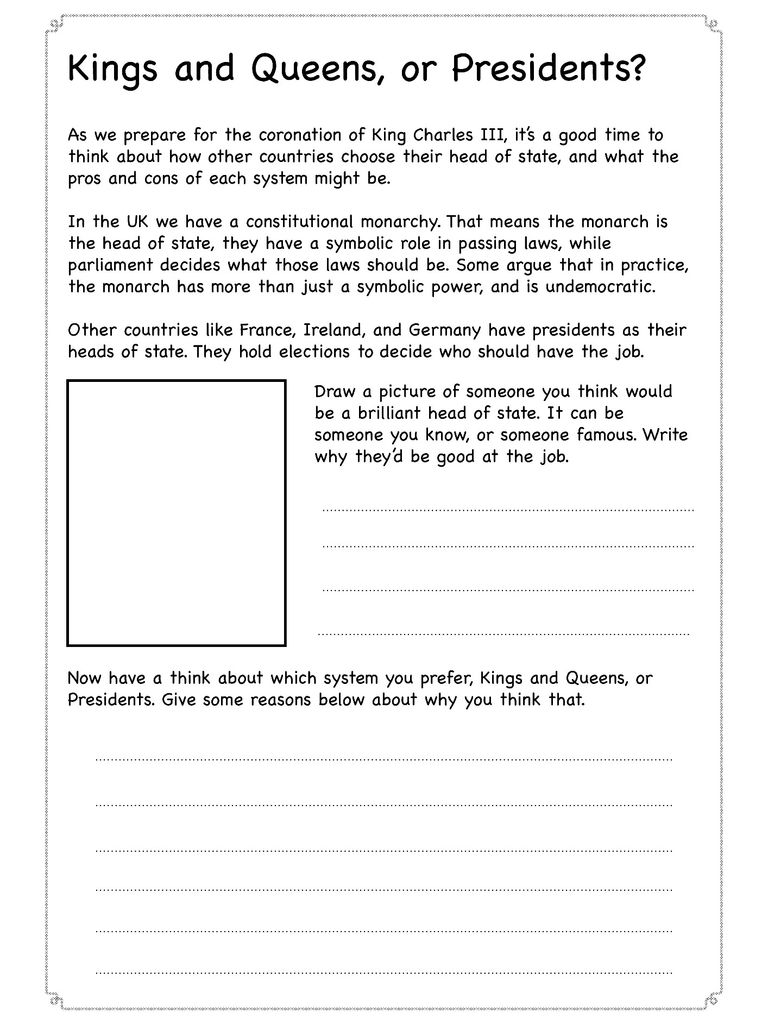 Republic democracy monarchy printable