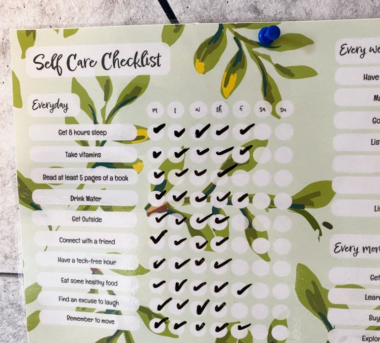 Personalised Self-care checklist