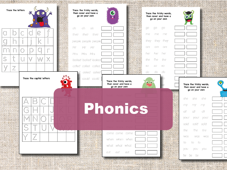 Free phonics printables
