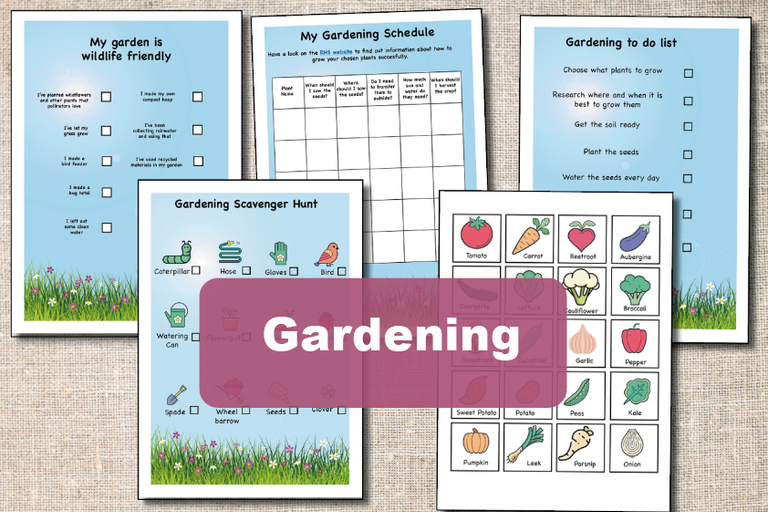 Free gardening printables for kids