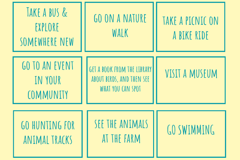 free printable for days out ideas with kids