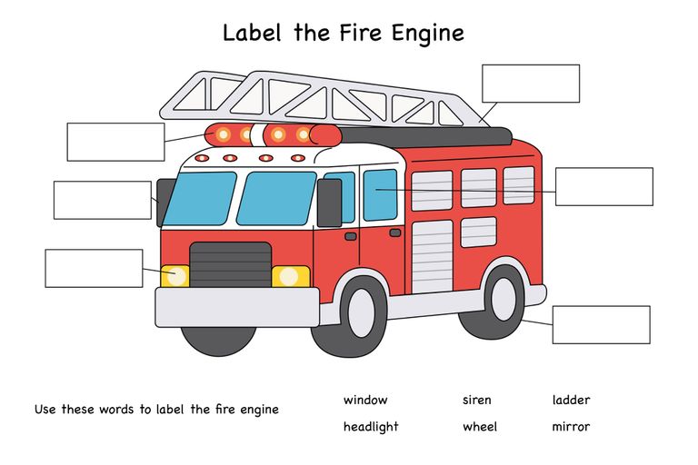 fire engine printable