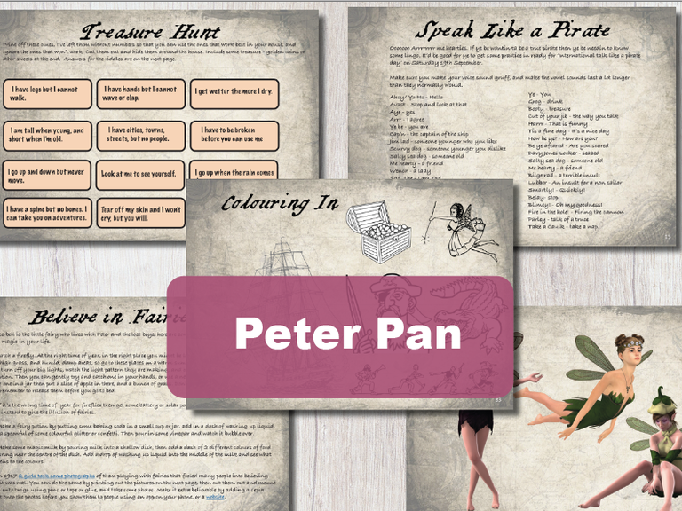 Free peter pan themed printable activity for children